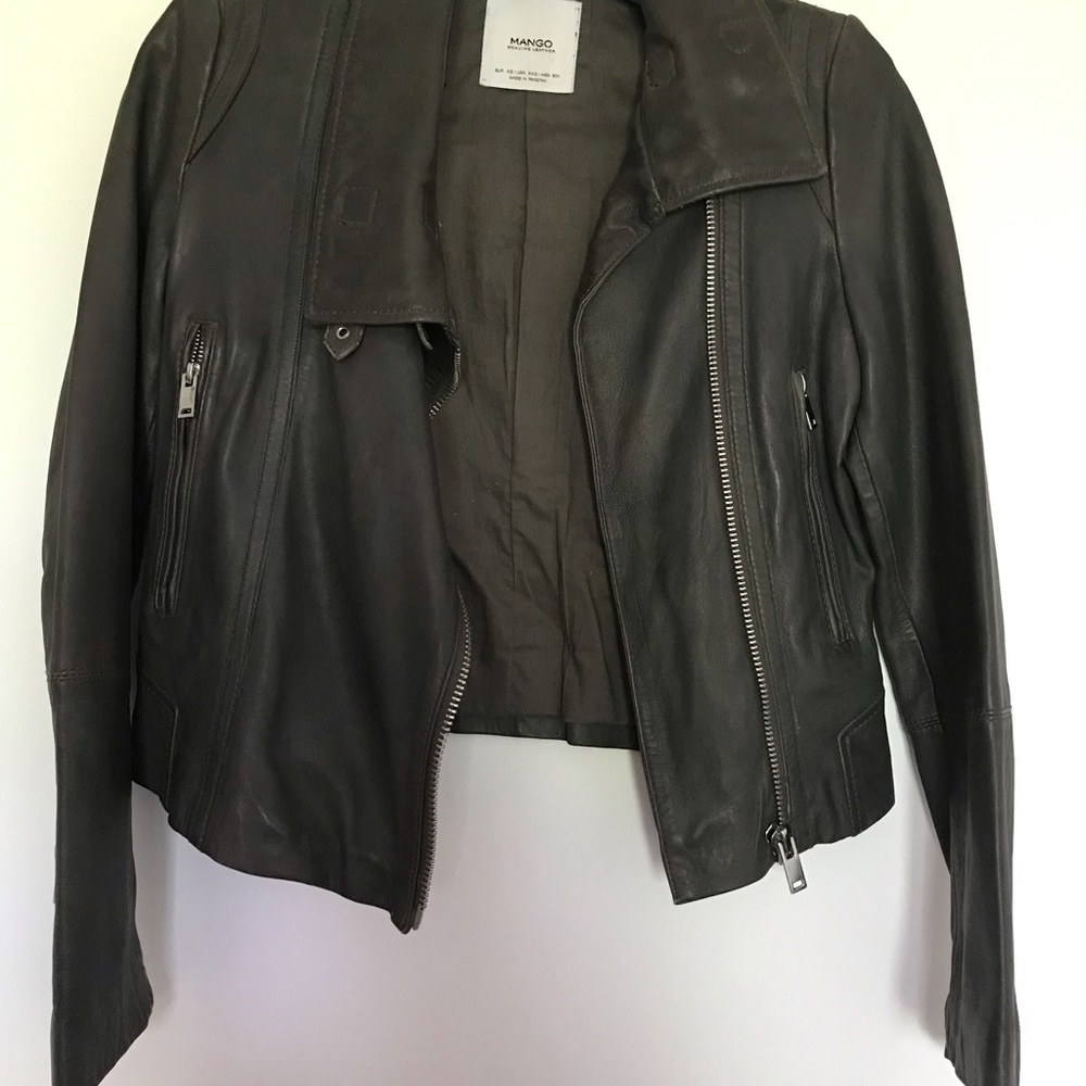 Genuine leather Mango jacket.